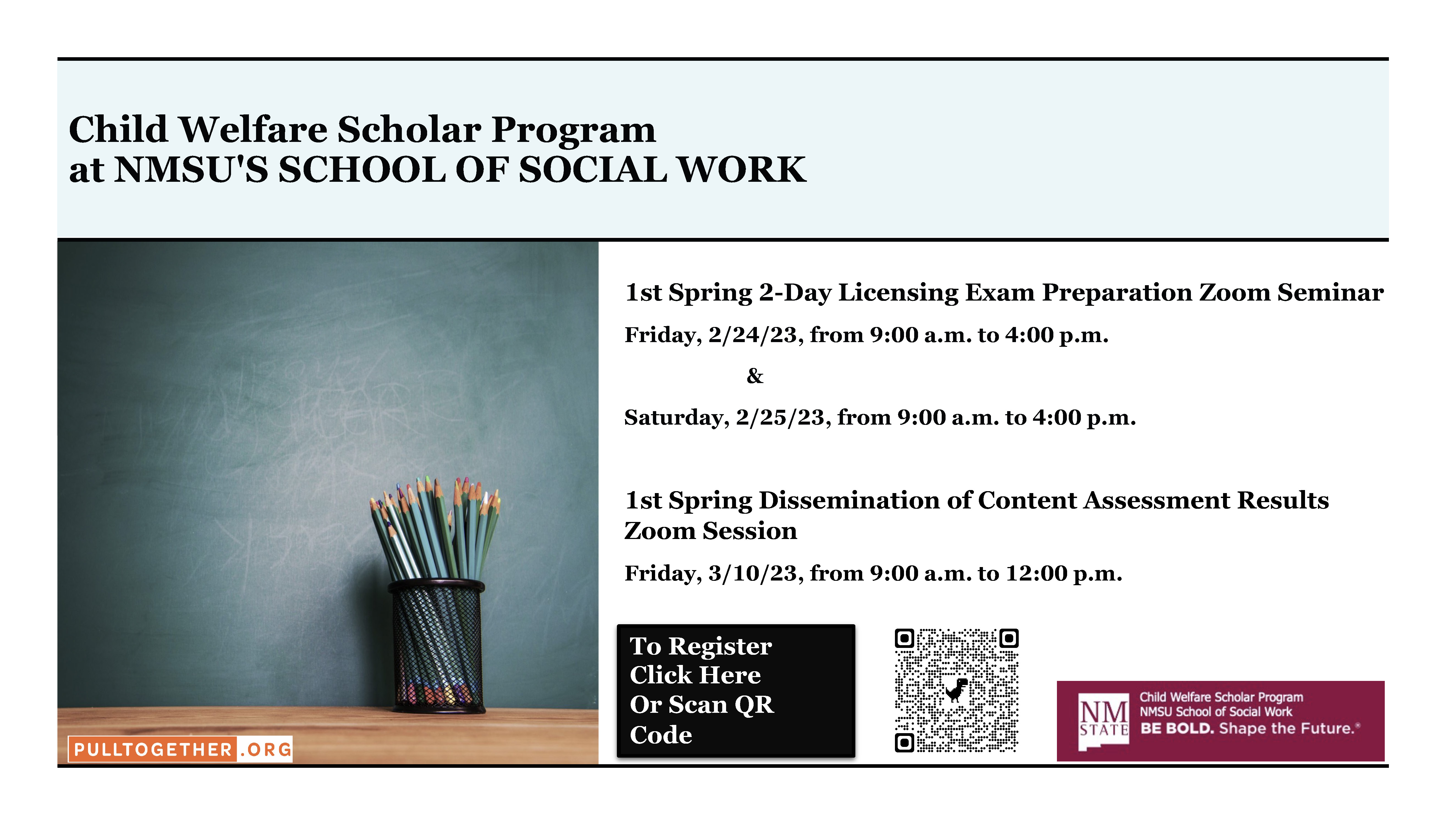 Child Welfare Scholar Program New Mexico State University BE BOLD