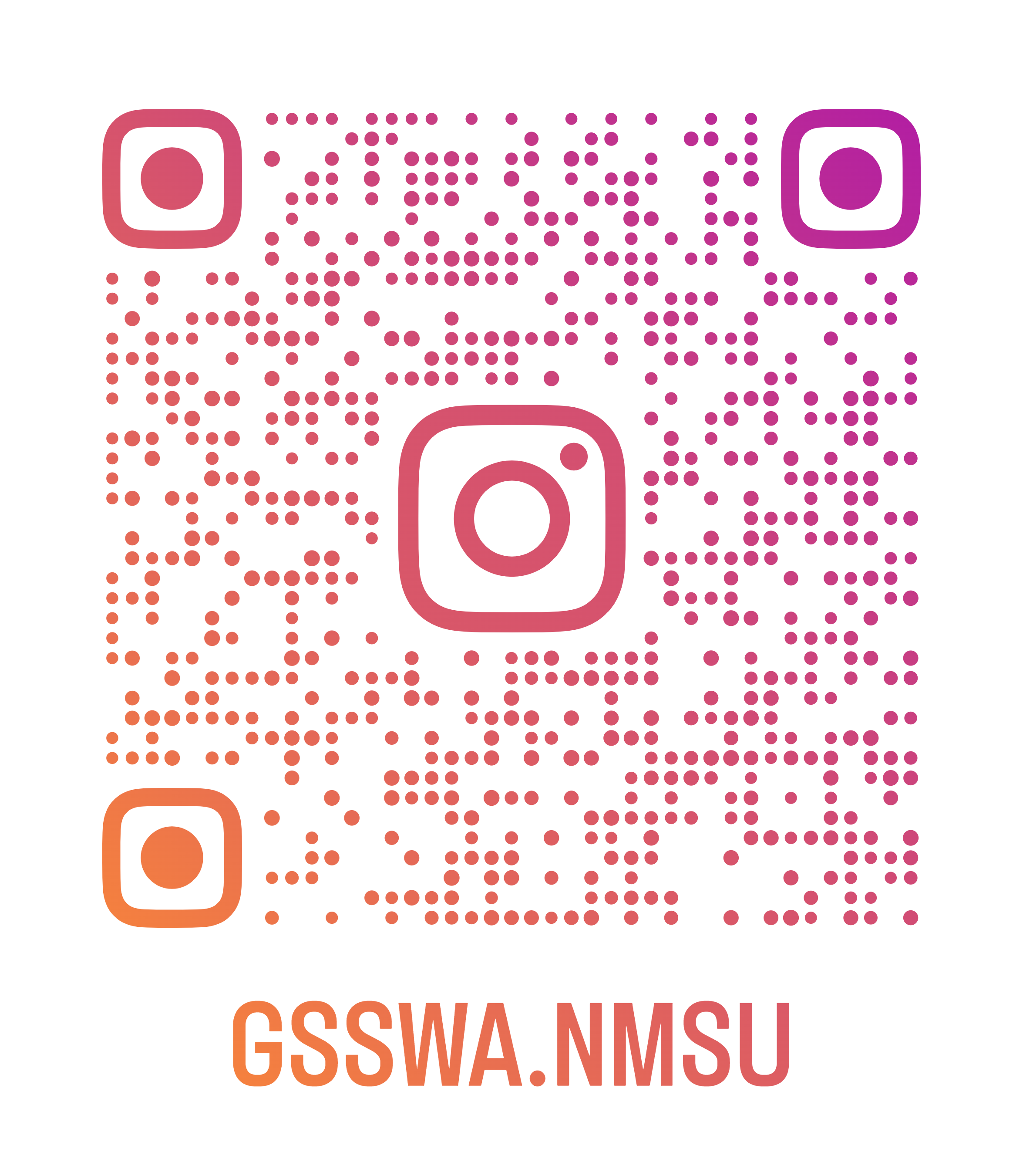 Instagram QR code with handle GSSWA.NMSU.